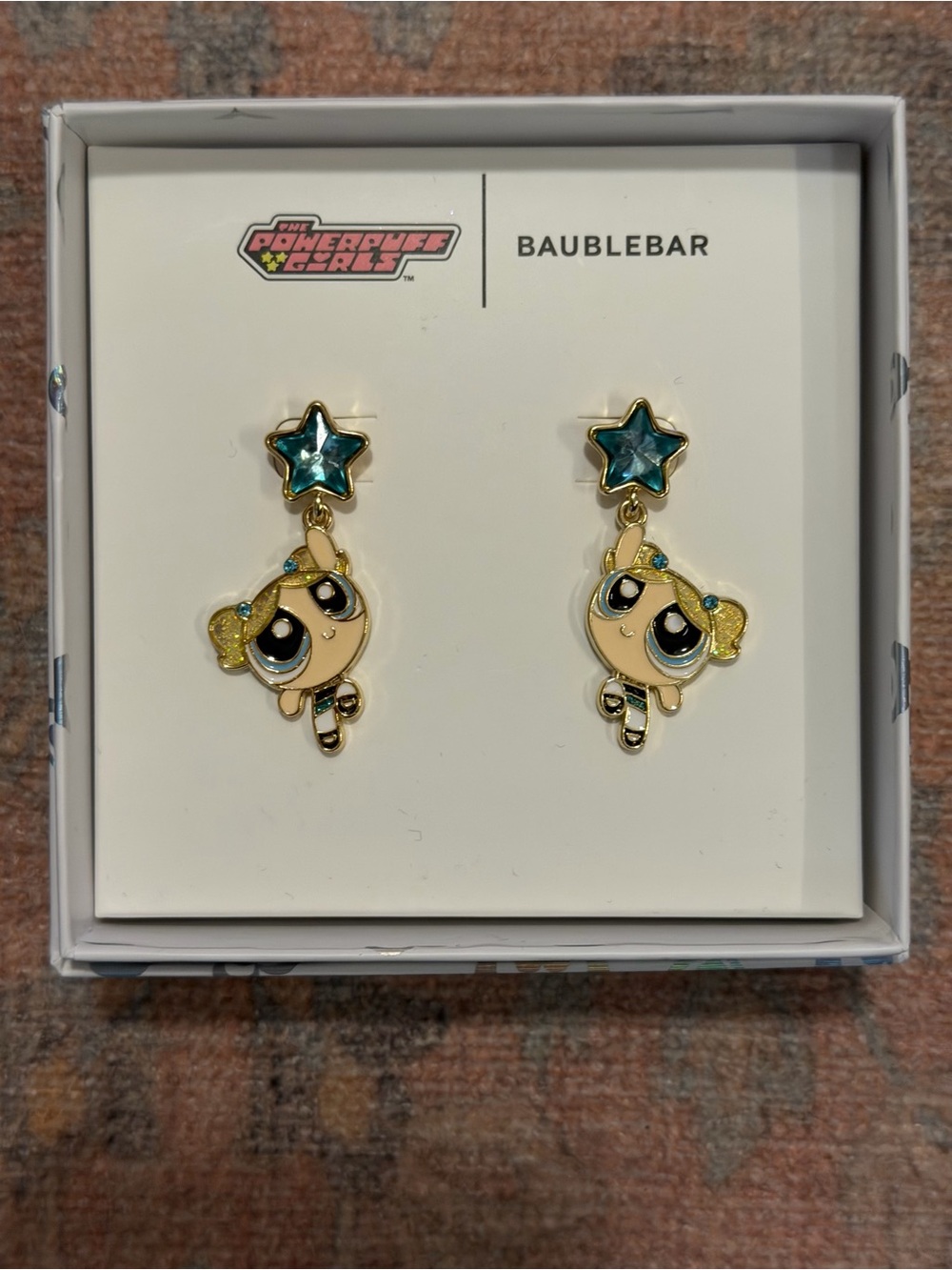 Brand New The Powerpuff Girls X Baublebar Bubbles Mini Dangle Earrings